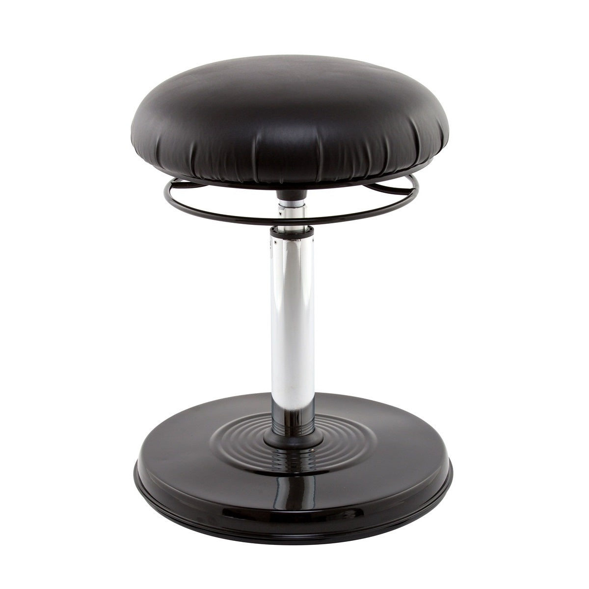 Office Everyday Plus Active Black Leather-Like Chair