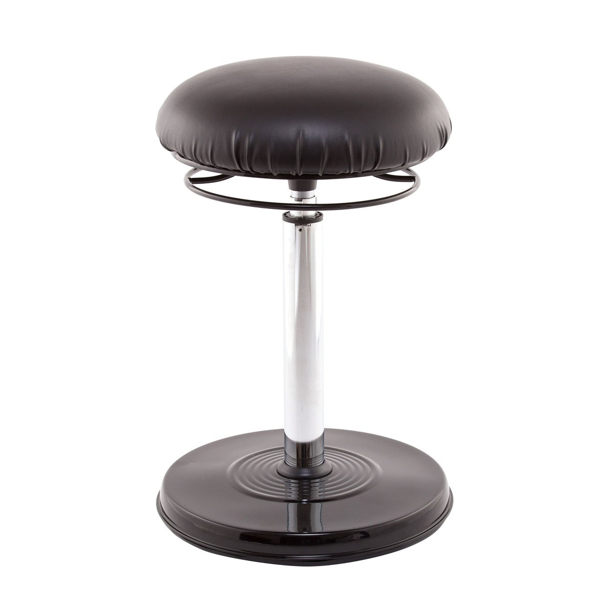 Office PLUS Sit-Stand Black Leather-Like Wobble Chair