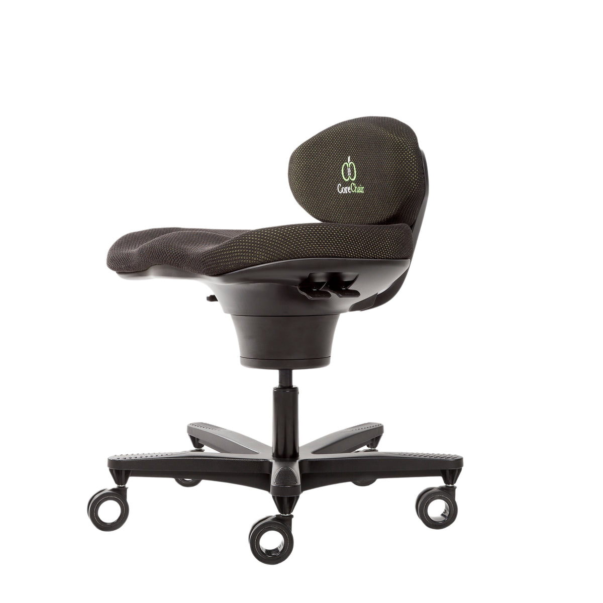 CoreChair Classic, side view showing the short open back