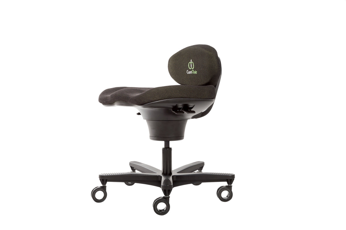 CoreChair Classic, side view showing the short open back