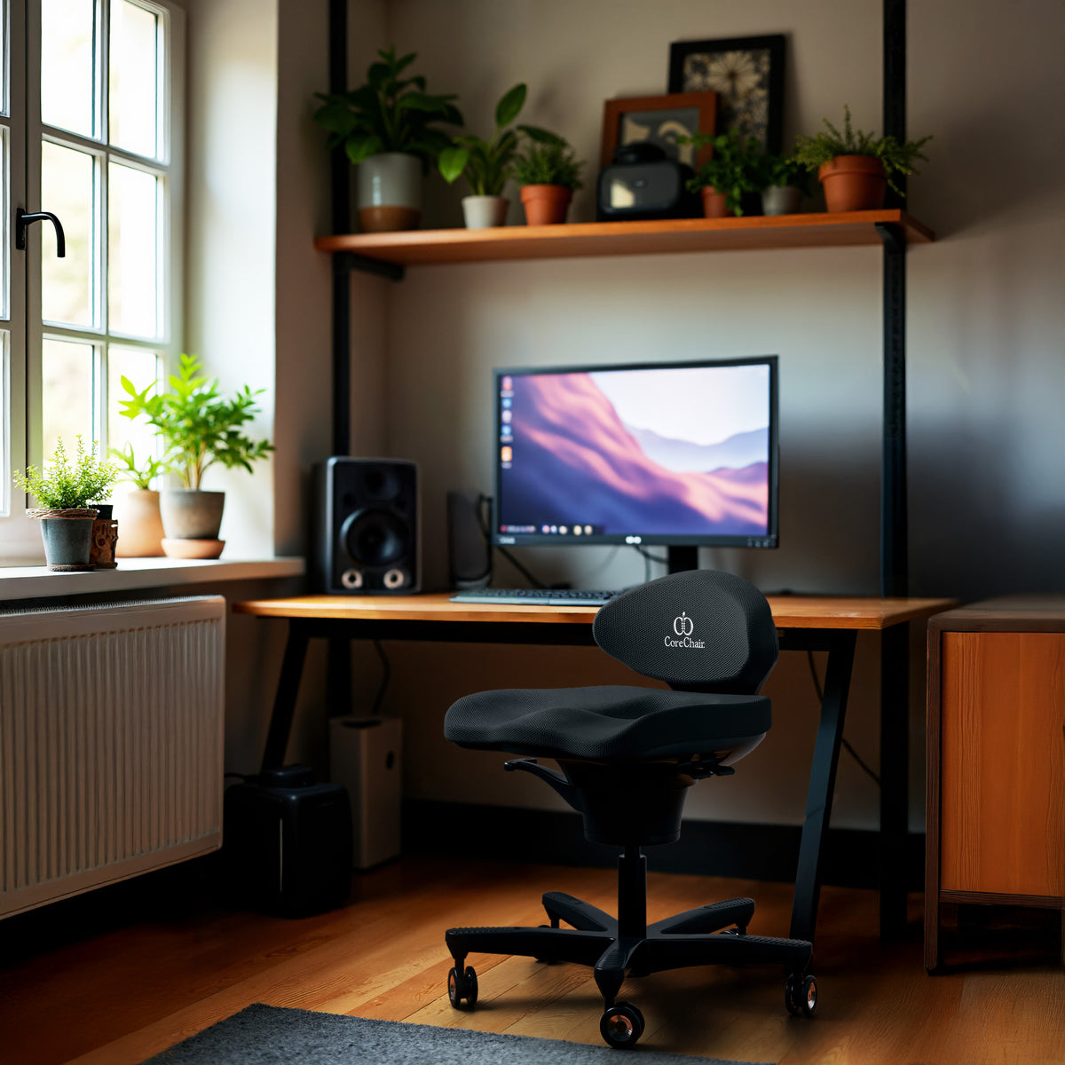 Soft Black CoreChair Classic in a home office