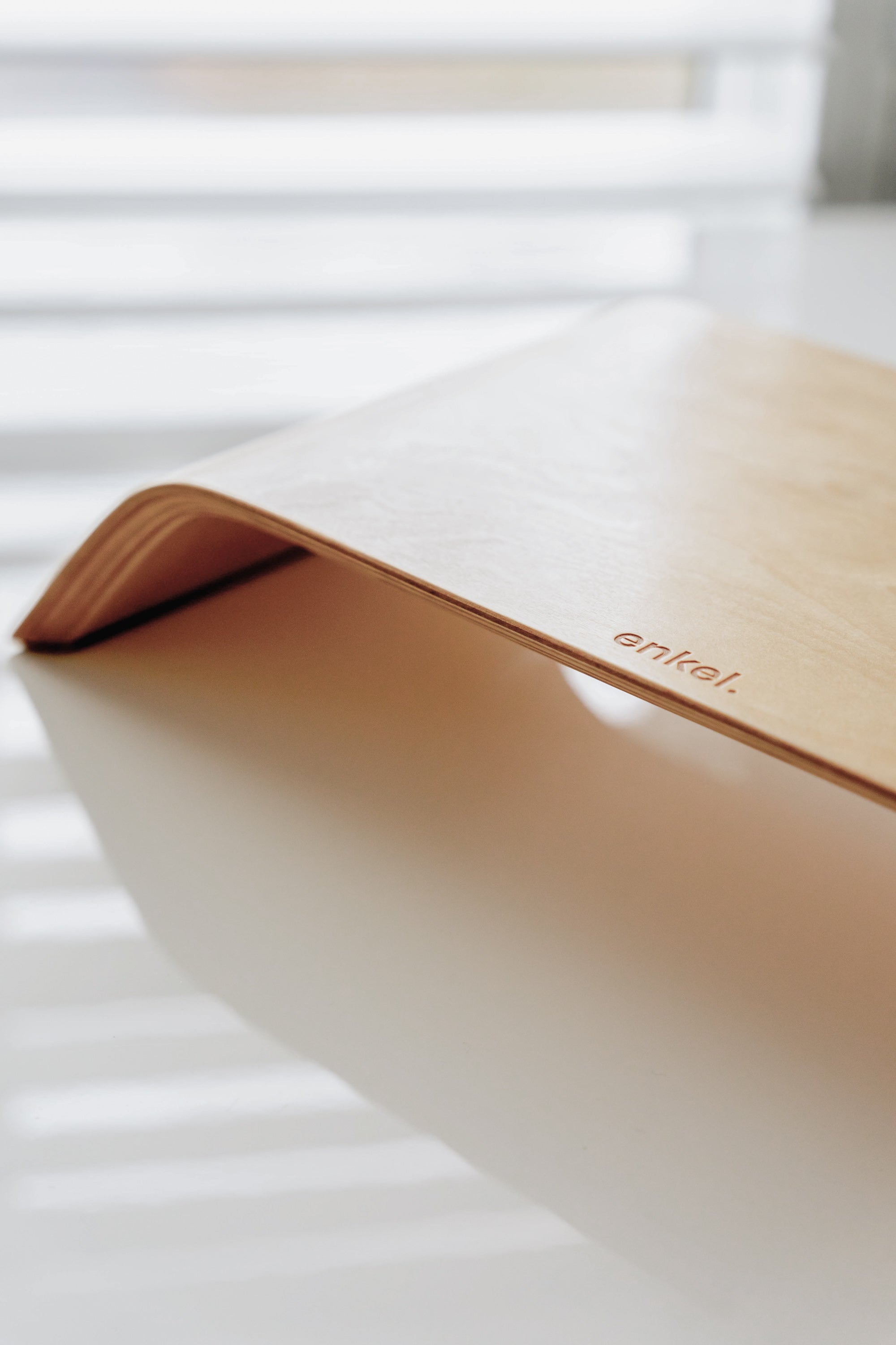 Enkel Ergonomic Birch Wood Monitor Stand from Active Goods Canada