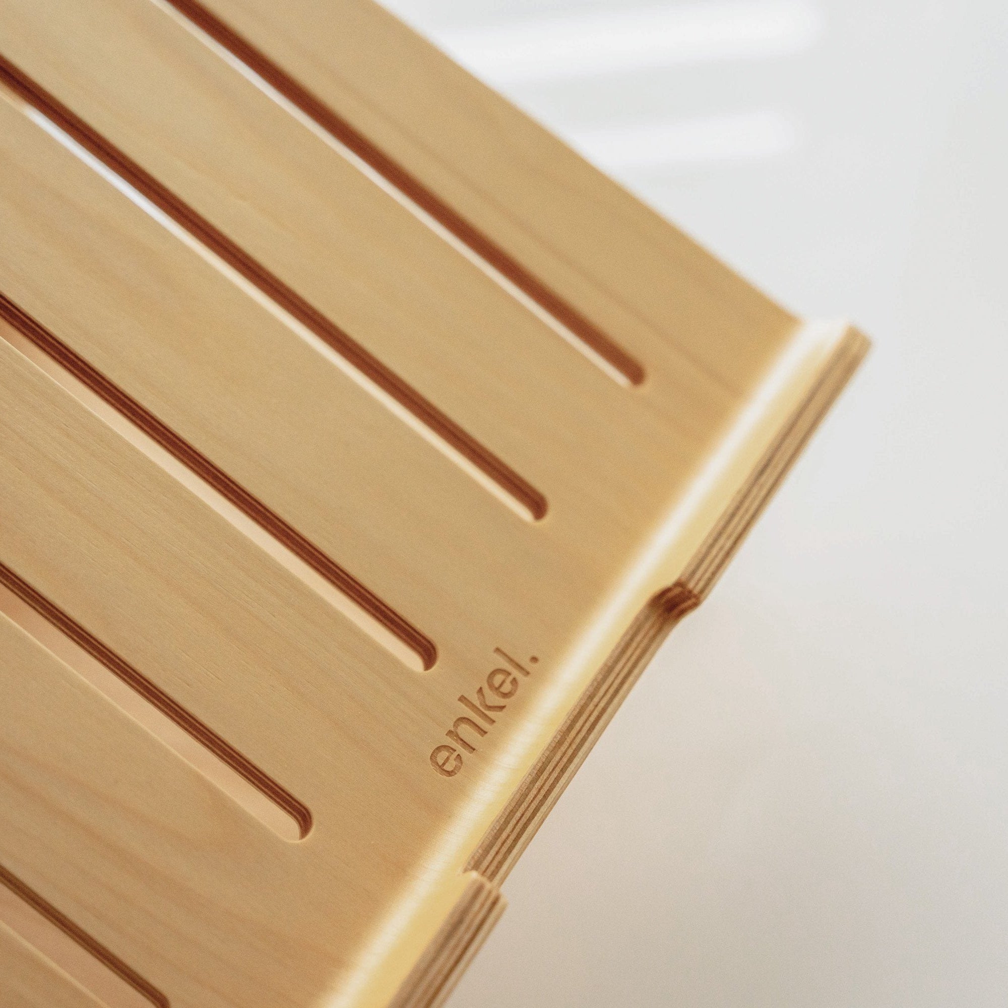 Enkel Ergonomic Birch Wood Laptop Stand from Active Goods Canada