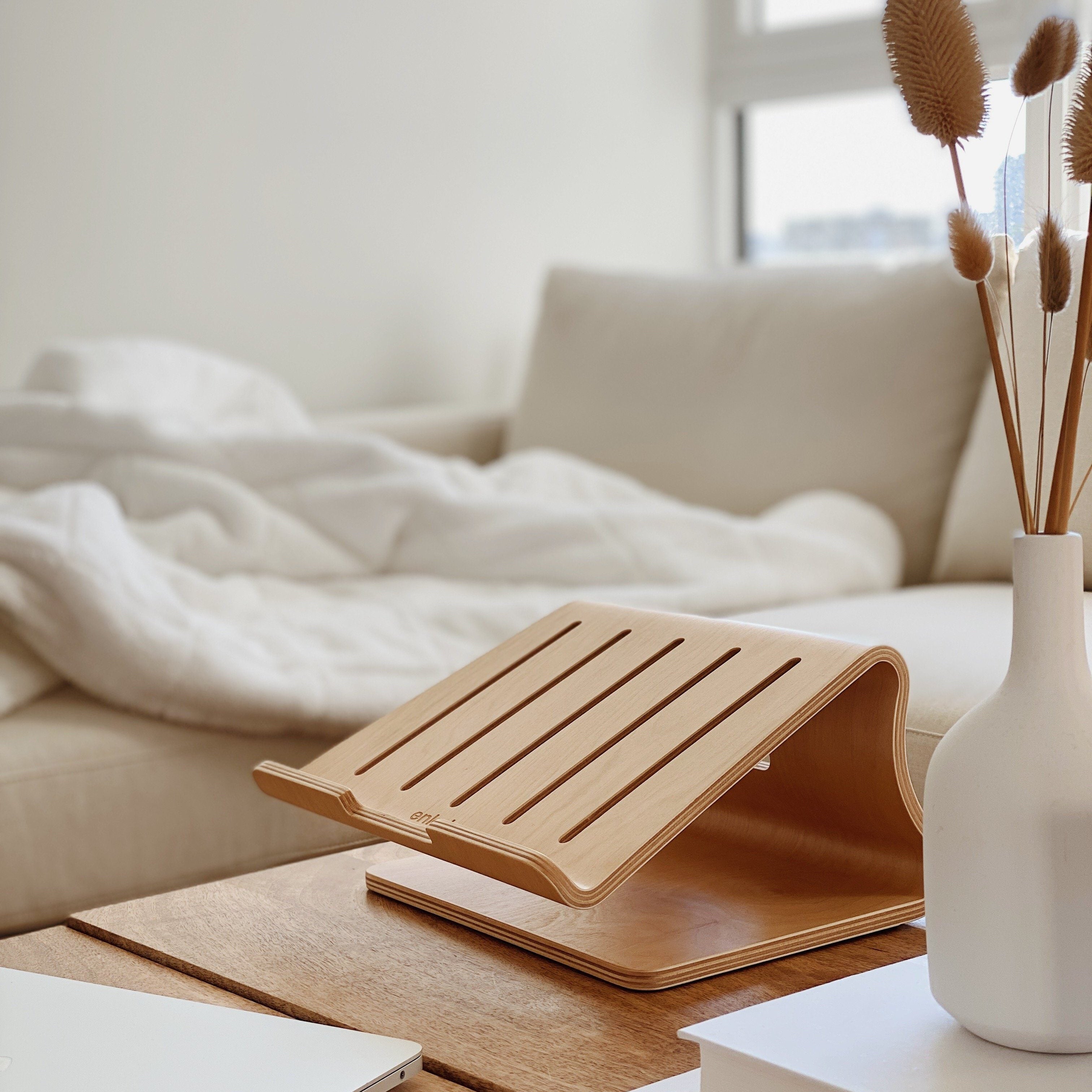Enkel Ergonomic Birch Wood Laptop Stand from Active Goods Canada