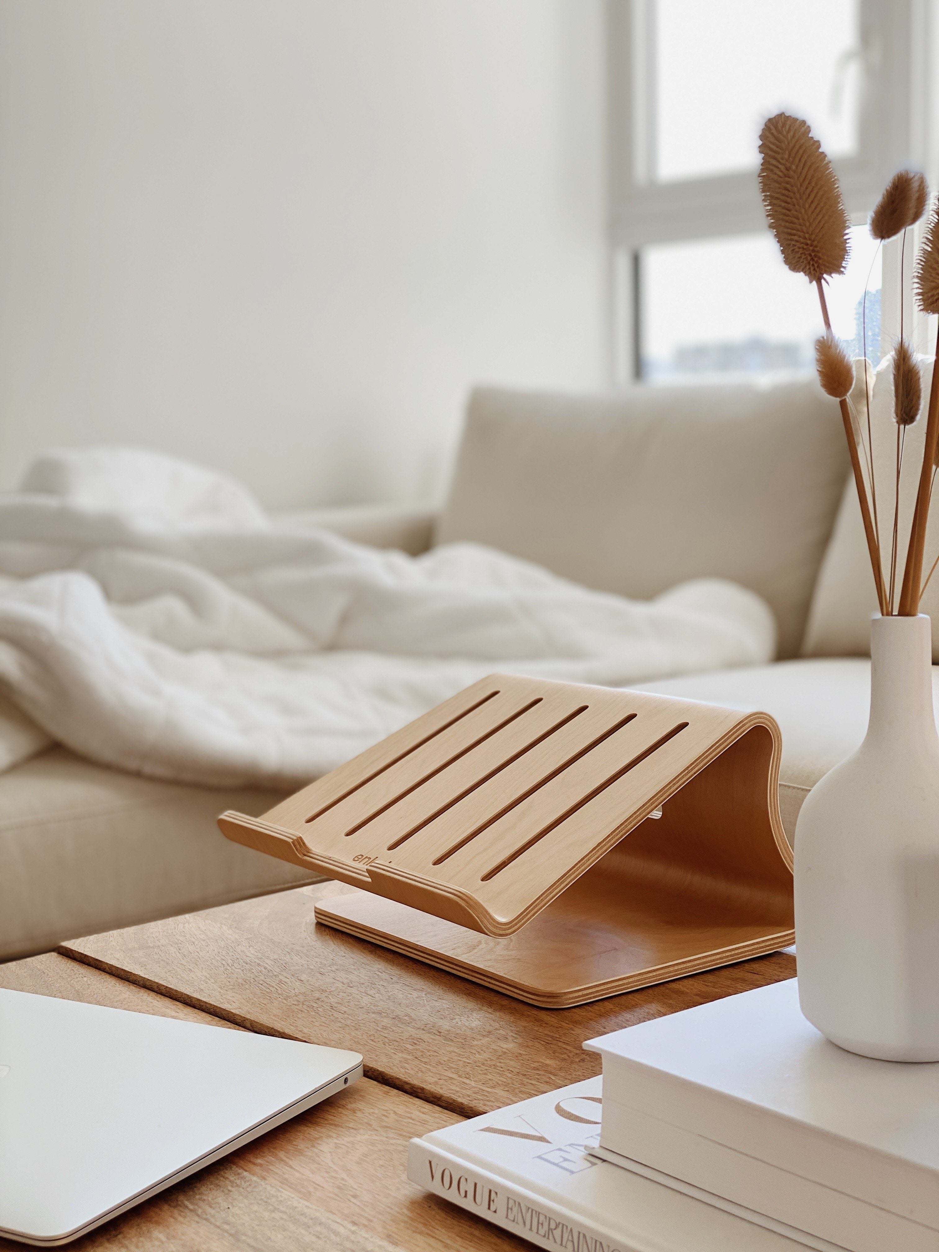 Enkel Ergonomic Birch Wood Laptop Stand from Active Goods Canada