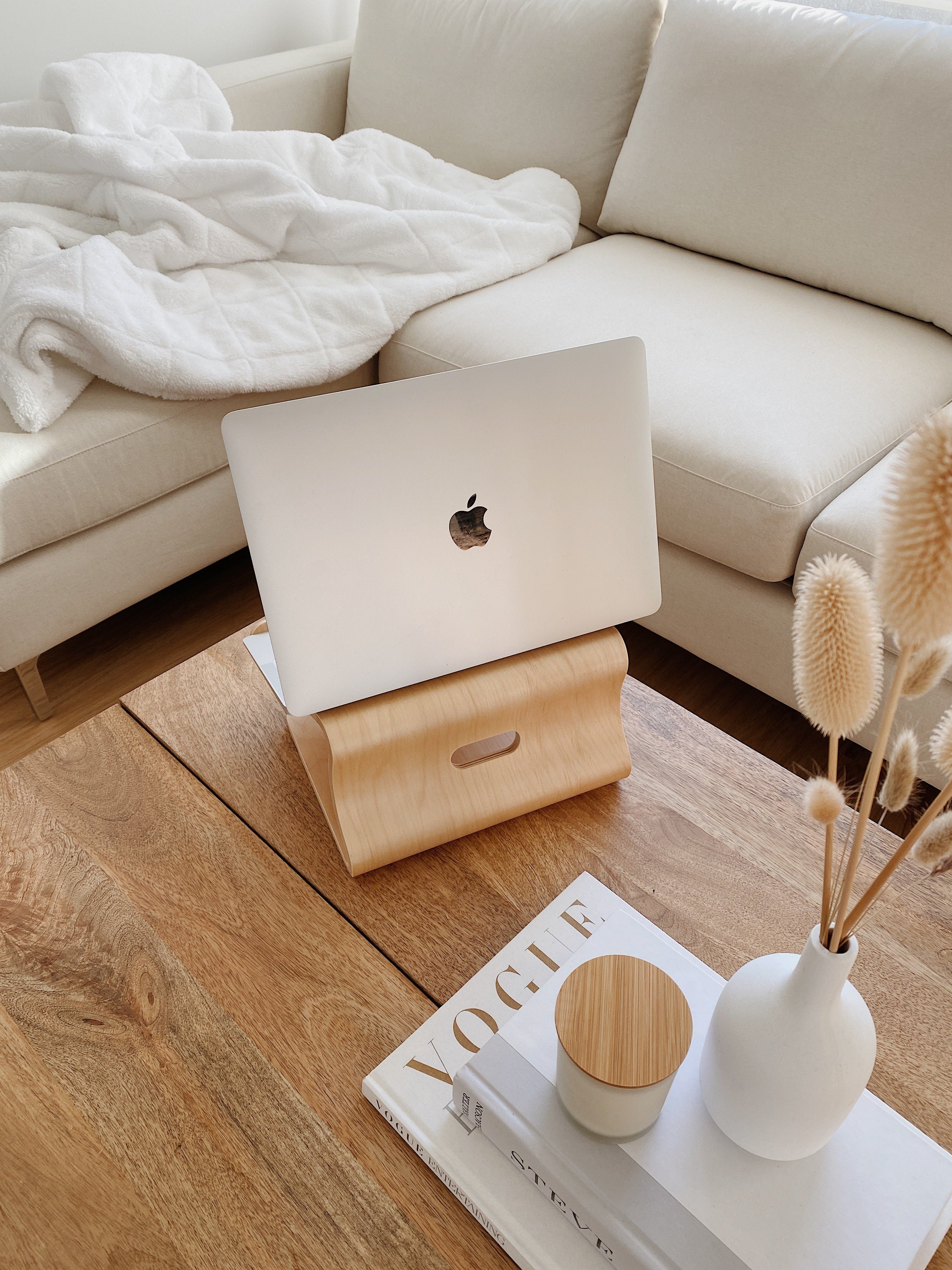Enkel Ergonomic Birch Wood Laptop Stand from Active Goods Canada