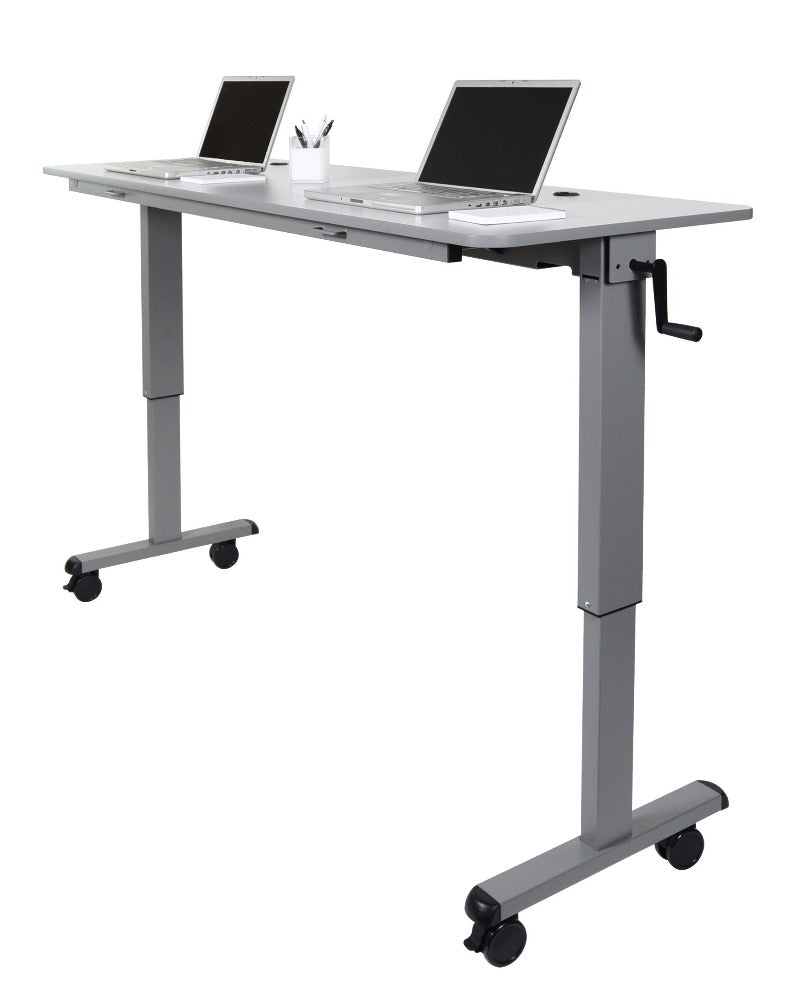 Luxor Adjustable Flip-Top Table, Crank Handle from Active Goods Canada