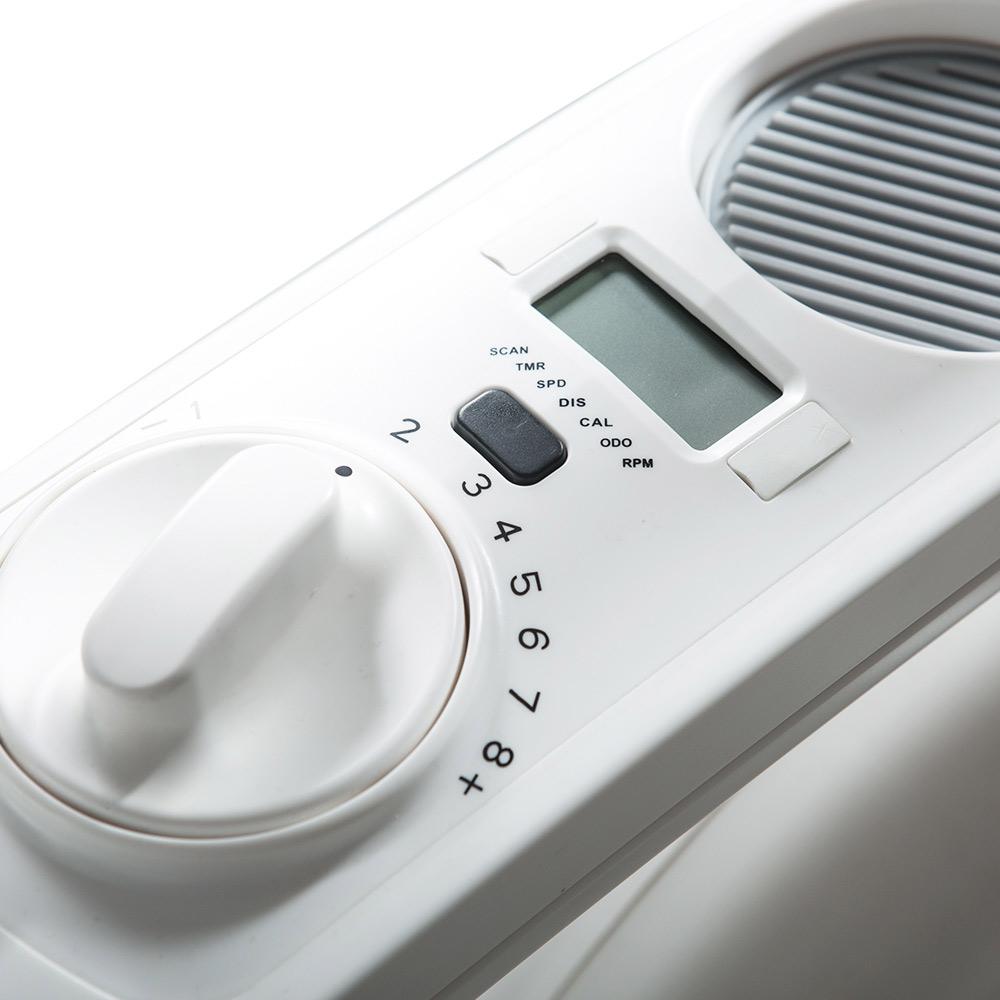 Loctek FlexiSpot V9 - LCD display. Workout time, pedal revolutions, distance, calories burned, and speed from Active Goods Canada