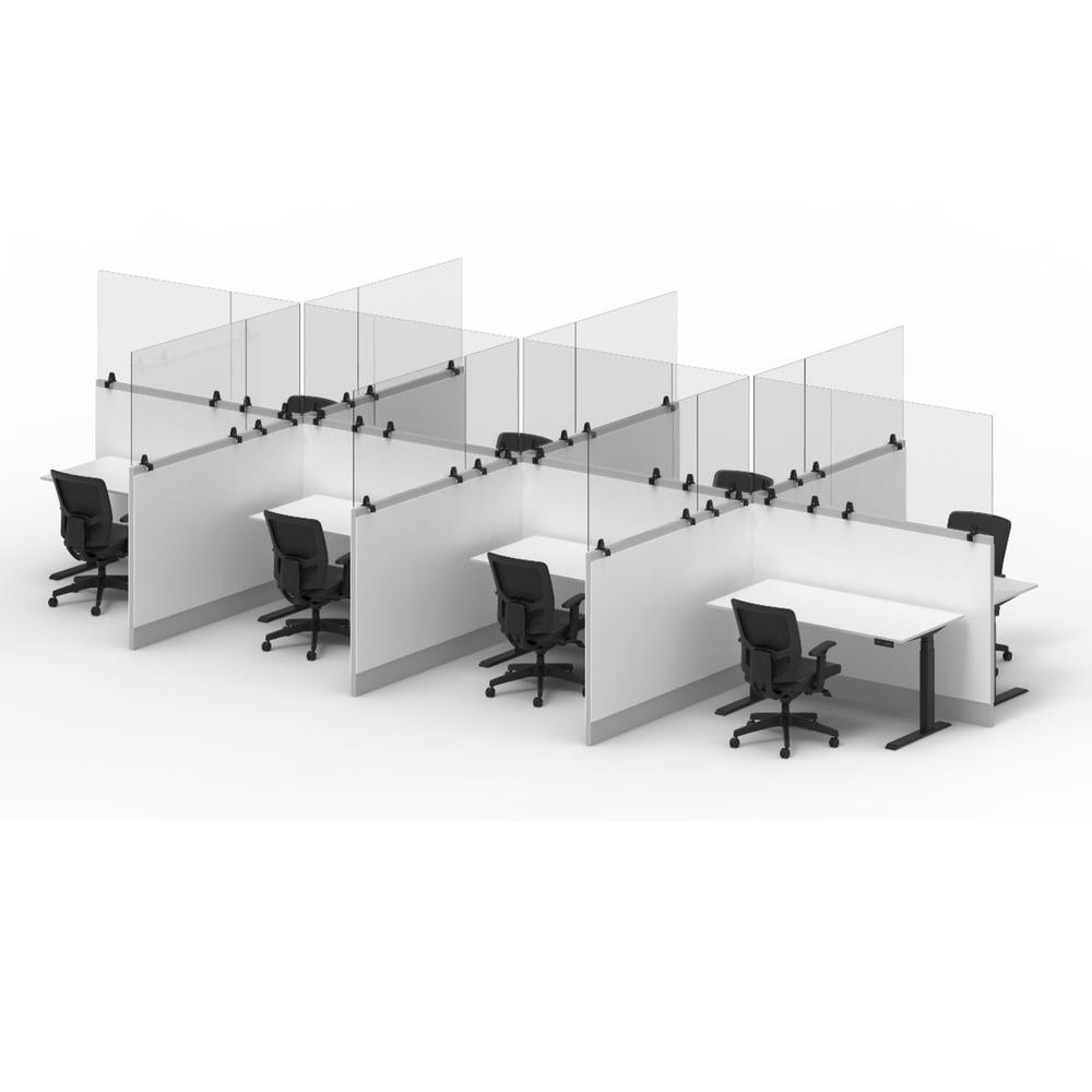 Luxor RECLAIM Acrylic Sneeze Guard Cubicle Wall Extender – Clamp-On from Active Goods Canada