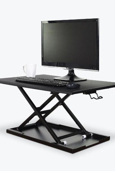 Luxor level up 32 standing desk converter - black extended from Active Goods Canada