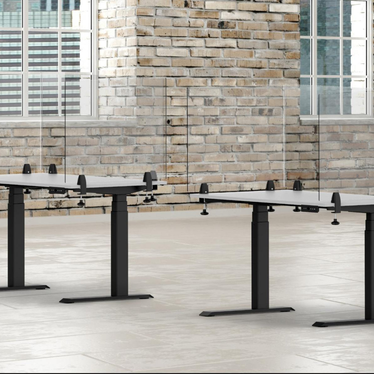 Luxor RECLAIM Acrylic Sneeze Guard Desk Divider from Active Goods Canada