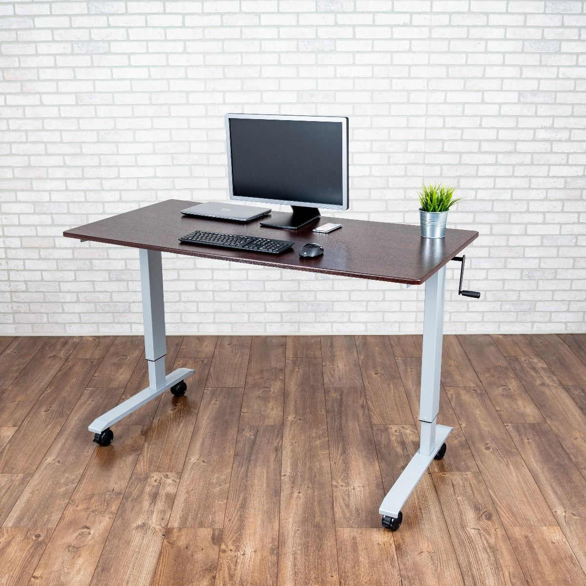 Luxor High Speed Crank Sit Stand Up Adjustable desk from Active Goods Canada