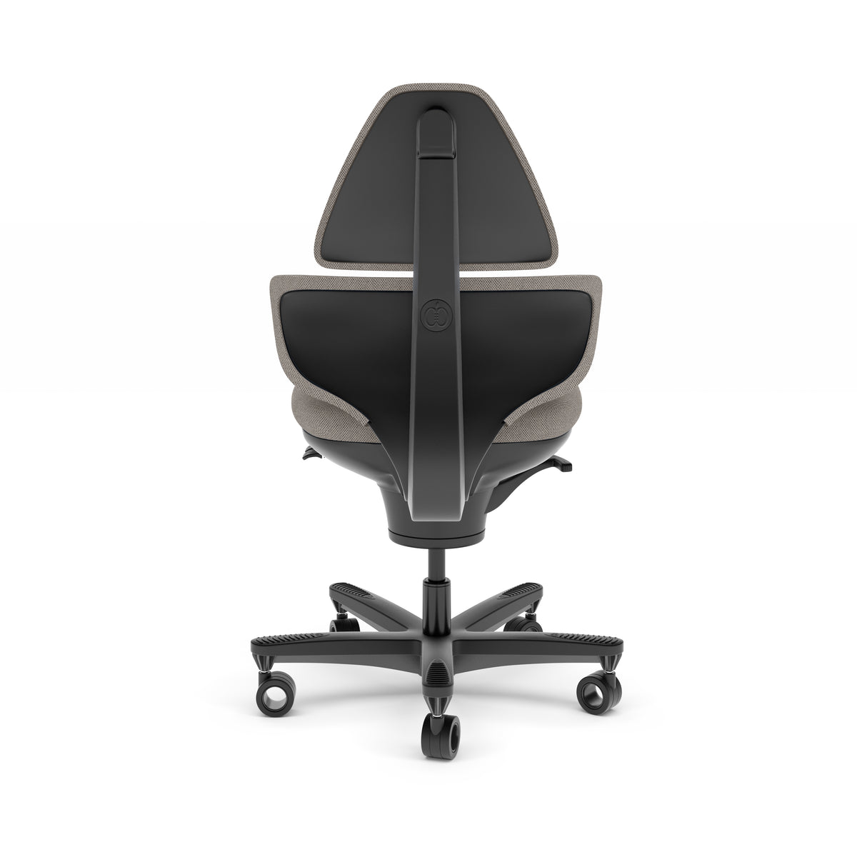 CoreChair Elite active sitting chair in Clay, rear view showing the Clever Spine back