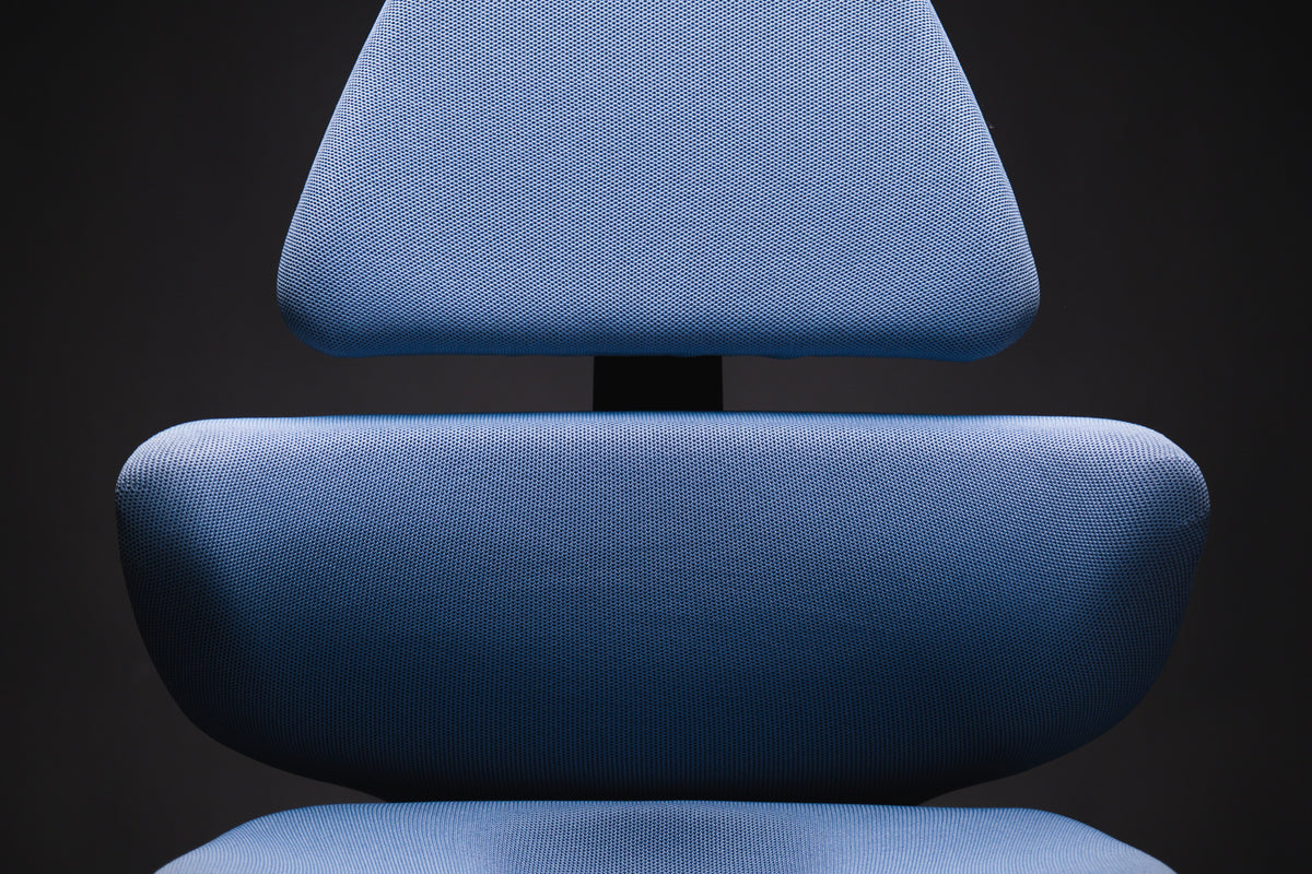 Close-up of the CoreChair Elite pelvic stabilizer and upper back pad