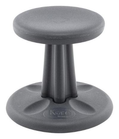 Dark Grey Kore Pre-School Wobble Chair 12" from Active Goods Canada