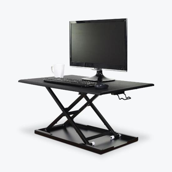 Luxor level up 32 standing desk converter - black extended from Active Goods Canada