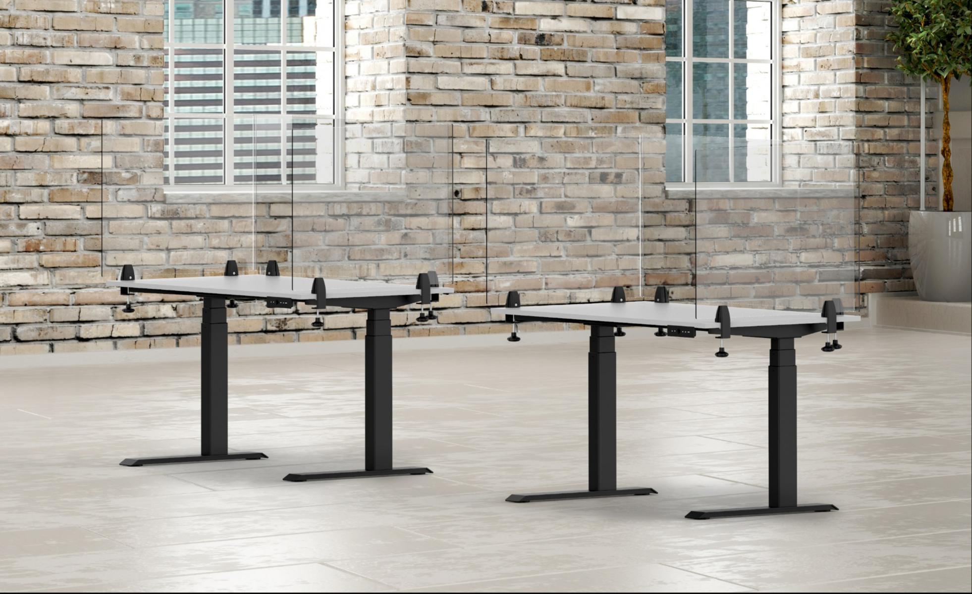 Luxor RECLAIM Acrylic Sneeze Guard Desk Divider from Active Goods Canada